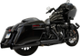 BASSANI XHAUST 4-1/2" Slip-On Mufflers - Black 1F745B - Team Dream Rides