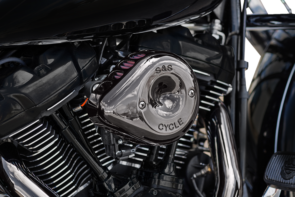 S&S CYCLE Stealth Mini Teardrop Air Cleaner - M8 - Lava Chrome 170-0782 - Team Dream Rides