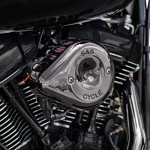 S&S CYCLE Stealth Mini Teardrop Air Cleaner - M8 - Lava Chrome 170-0782 - Team Dream Rides