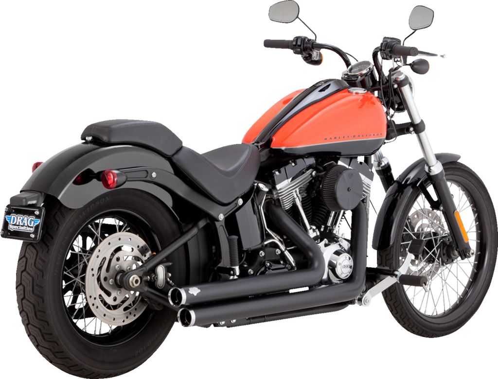 VANCE & HINES Big Shots Staggered Exhaust System - Matte Black 47959 - Team Dream Rides