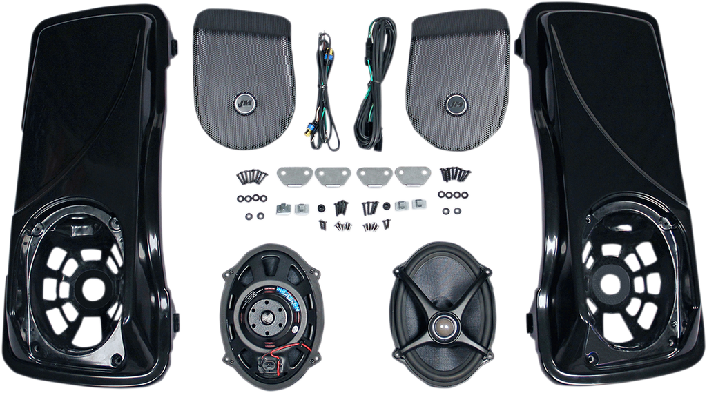 J & M 5X7 Speaker/Lid -  FLH 98-13 Saddlebag-Lid Kit w/ROKKER® XXR 5X7” Speakers - Team Dream Rides