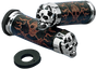 DRAG SPECIALTIES Chrome Skull Grips w/ Plain Eyes Skull Grips - Team Dream Rides