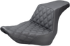 SADDLEMEN Step Up Seat - Driver's Lattice Stitched Step Up Seat — Front Lattice Stitch - Team Dream Rides