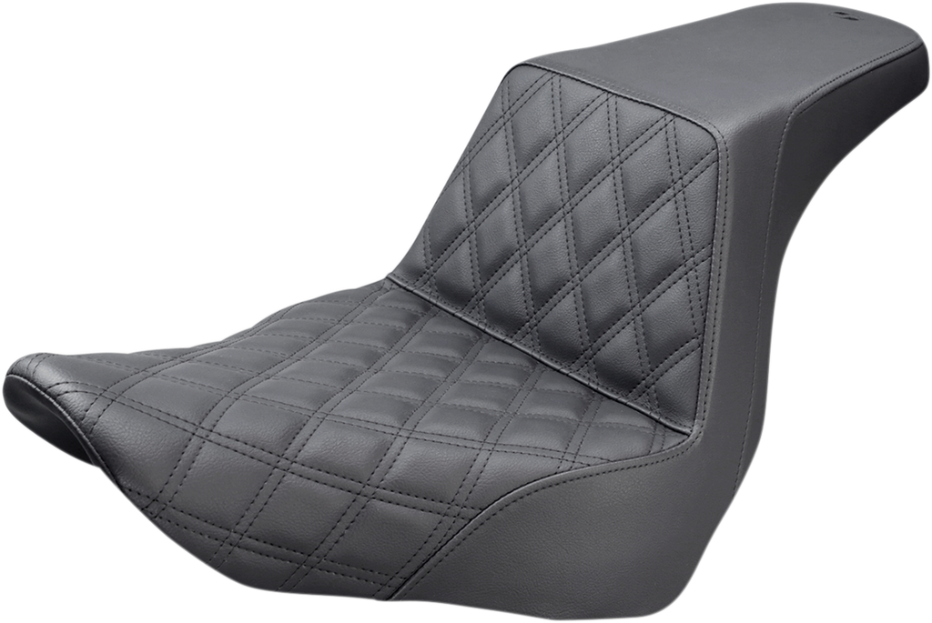 SADDLEMEN Step Up Seat - Driver's Lattice Stitched Step Up Seat — Front Lattice Stitch - Team Dream Rides