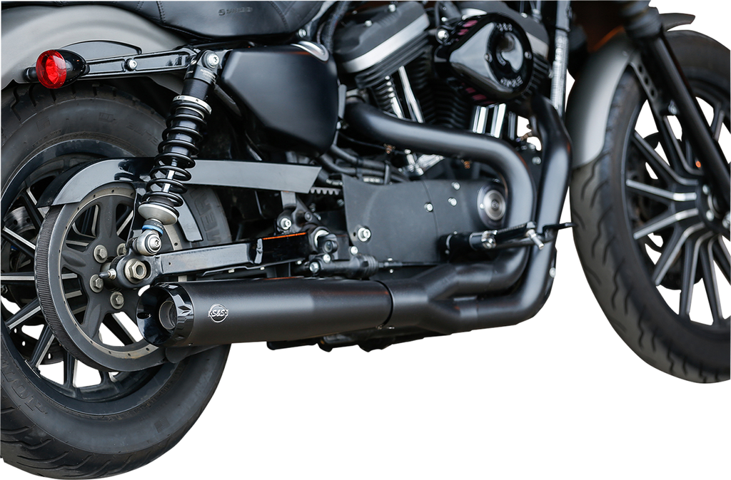 S&S CYCLE 2:1 Black Exhaust for '07-'13 XL SuperStreet 2:1 Exhaust System - Team Dream Rides