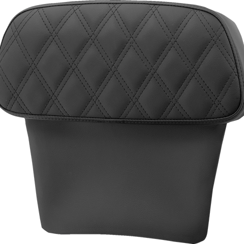 SADDLEMEN Chopped Tour Pak Backrest Pad - Step-Up - Black w/ Black Lattice Stitch - FLT/FLH '14-'23 814-07-CPACK-SU - Team Dream Rides