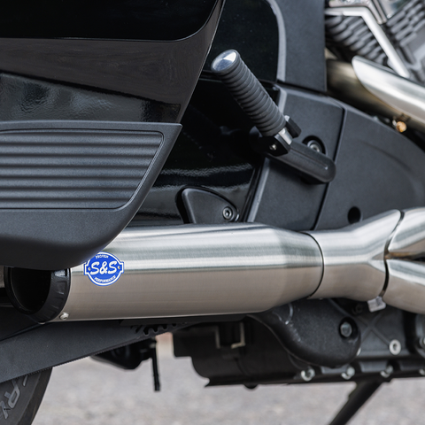S&S CYCLE 2-into-1 Qualifier Exhaust System - 50-State - Brushed - Stainless Steel 550-1083 - Team Dream Rides