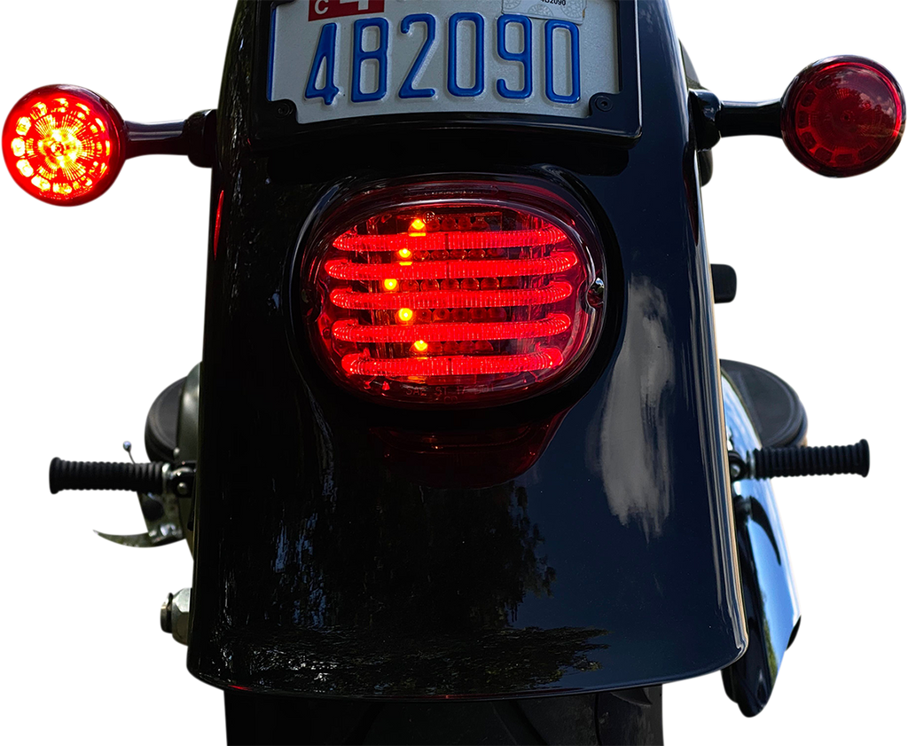 CUSTOM DYNAMICS Taillight/Turn Signal -  Top Window - Red Lens ProBEAM® Integrated Low Profile LED Taillights with Auxiliary Turn Signals - Team Dream Rides