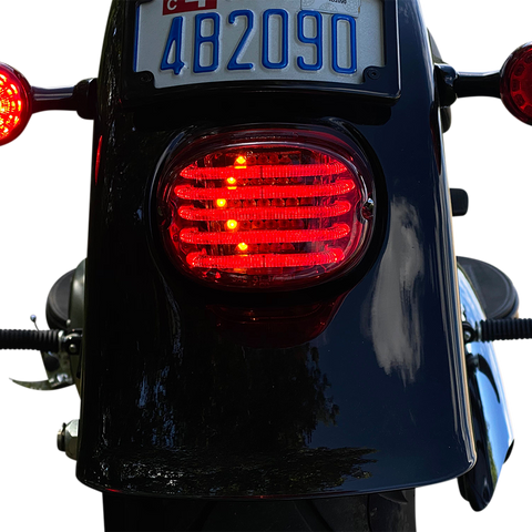 CUSTOM DYNAMICS Taillight/Turn Signal -  Top Window - Red Lens ProBEAM® Integrated Low Profile LED Taillights with Auxiliary Turn Signals - Team Dream Rides