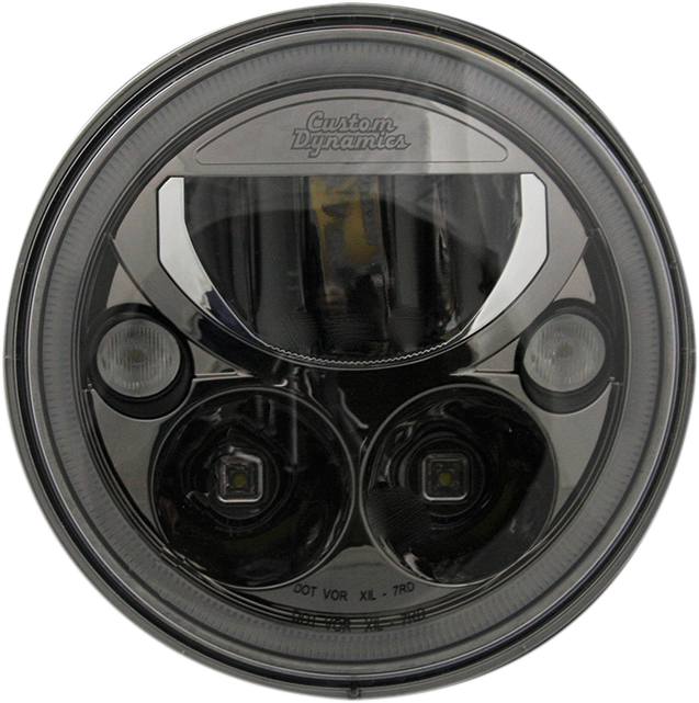 CUSTOM DYNAMICS LED Headlight - 7" - Black - Each TruBEAM® LED Headlamps - Team Dream Rides