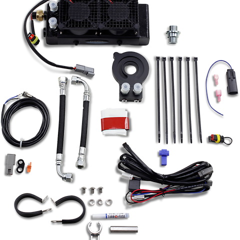 ULTRACOOL Oil Cooler Kit - Black - Fairing Mount 3.0 Lower Fairing Mount Oil Cooler with Fan Kit for M8 - Team Dream Rides