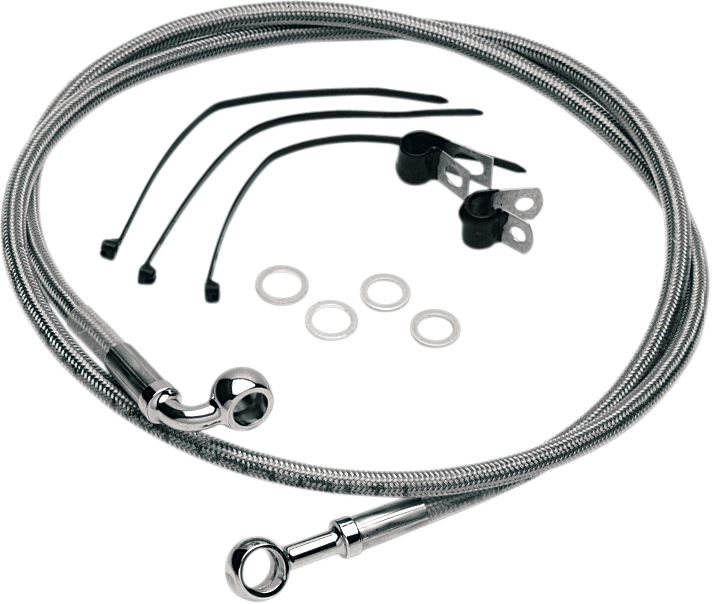 DRAG SPECIALTIES Brake Line - Front - FXDWG Stainless Steel Brake Line Kit - Team Dream Rides