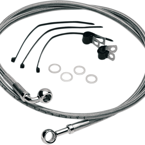 DRAG SPECIALTIES Brake Line - Front - FXDWG Stainless Steel Brake Line Kit - Team Dream Rides