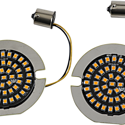 DRAG SPECIALTIES Flat-Style Turn Signal Insert - Amber LED Turn Signal Inserts - Team Dream Rides