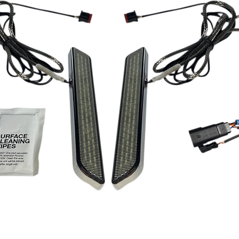 CUSTOM DYNAMICS LED Fork Light - Smoke - Chrome LED Front Fork Lightz™ - Team Dream Rides