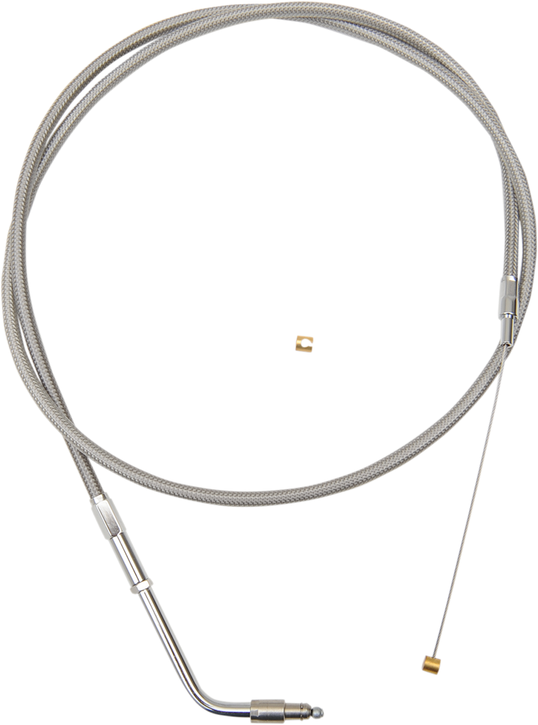 LA CHOPPERS Stainless Steel 18" - 20" Throttle Cable for '96 - '15 Softail Stainless Braided Handlebar Throttle Cable - Team Dream Rides