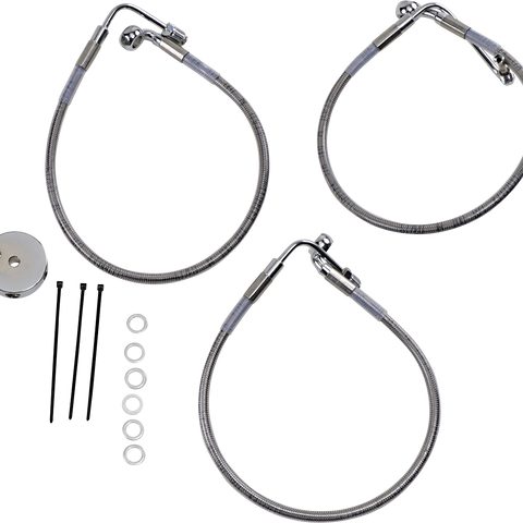 DRAG SPECIALTIES Brake Line - Front Stainless Steel Brake Line Kit - Team Dream Rides