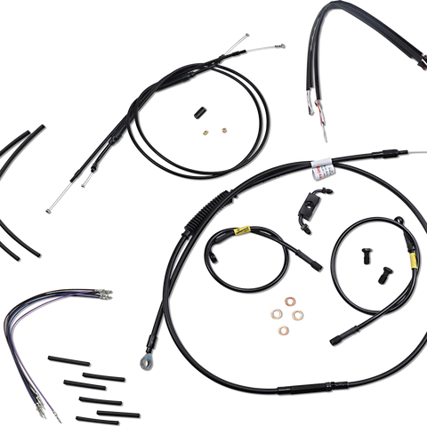 BURLY BRAND Black Vinyl Jail Bar Cable Kit for 14