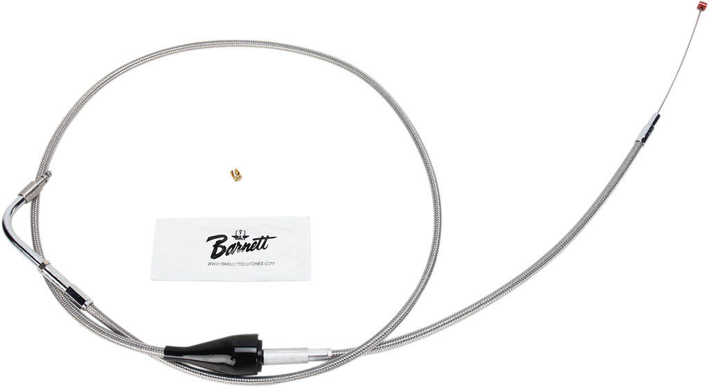 BARNETT Extended 6" Stainless Steel Idle Cable Stainless Steel Throttle/Idle Cable - Team Dream Rides