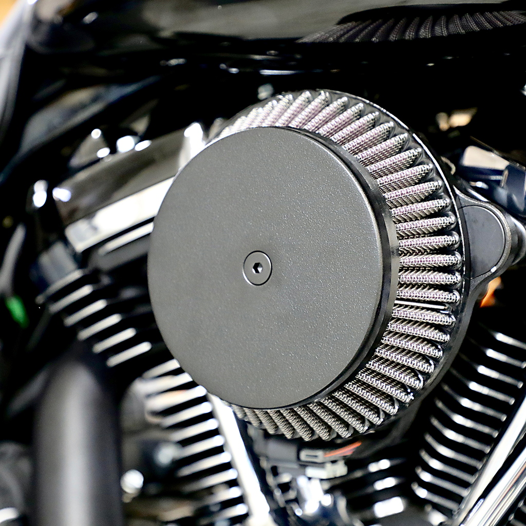 LA CHOPPERS Air Cleaner Black Big Air Plain Cover Big Air Cleaner Kit - Team Dream Rides