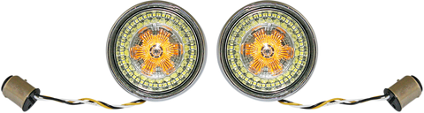 CUSTOM DYNAMICS Bullet Turn Signal - 1157 - Chrome - Smoke Lens ProBEAM® Ringz Bullet Bezel LED Turn Signal - Team Dream Rides