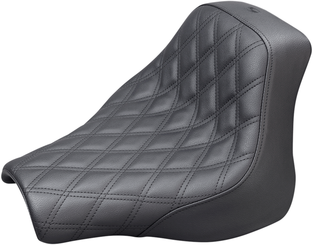 SADDLEMEN Renegade Solo Seat - Lattice Stitched - Black Renegade LS Solo Seat - Team Dream Rides