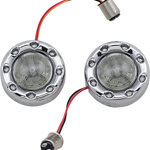 CUSTOM DYNAMICS Bullet Turn Signal 1157 - Chrome - Smoke Lens ProBEAM® Bullet Ringz™ 1157 Rear Turn Signals - Team Dream Rides