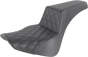 SADDLEMEN Step Up Seat - Driver's Lattice Stitched Step Up Seat — Front Lattice Stitch - Team Dream Rides