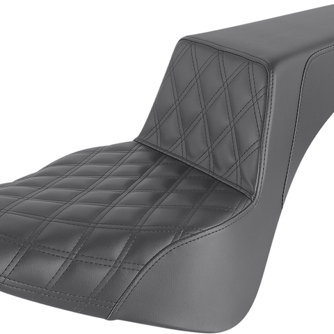 SADDLEMEN Step Up Seat - Driver's Lattice Stitched Step Up Seat — Front Lattice Stitch - Team Dream Rides