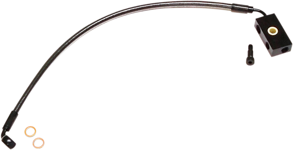 MAGNUM Brake Line - Black Pearl - Softail Designer Series DOT ABS-Specific Lower Brake Line Kit - Team Dream Rides
