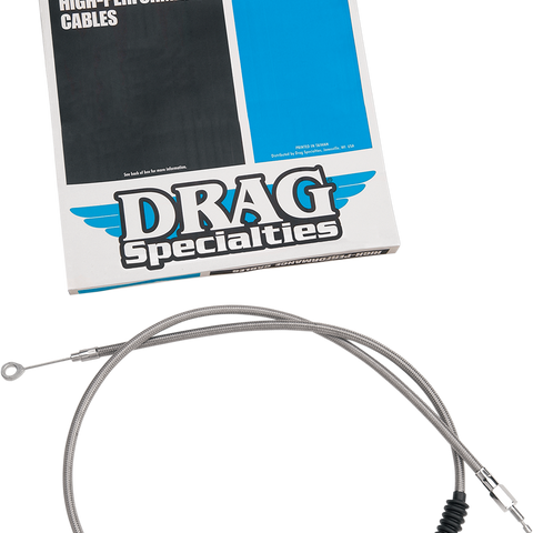 DRAG SPECIALTIES Braided Clutch Cable High-Efficiency Braided Stainless Steel Clutch Cable - Team Dream Rides