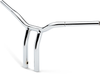 LA CHOPPERS Chrome 12" One Piece Bent Kage Fighter Handlebar Kage Fighter Welded Bent-Riser Handlebar - Team Dream Rides