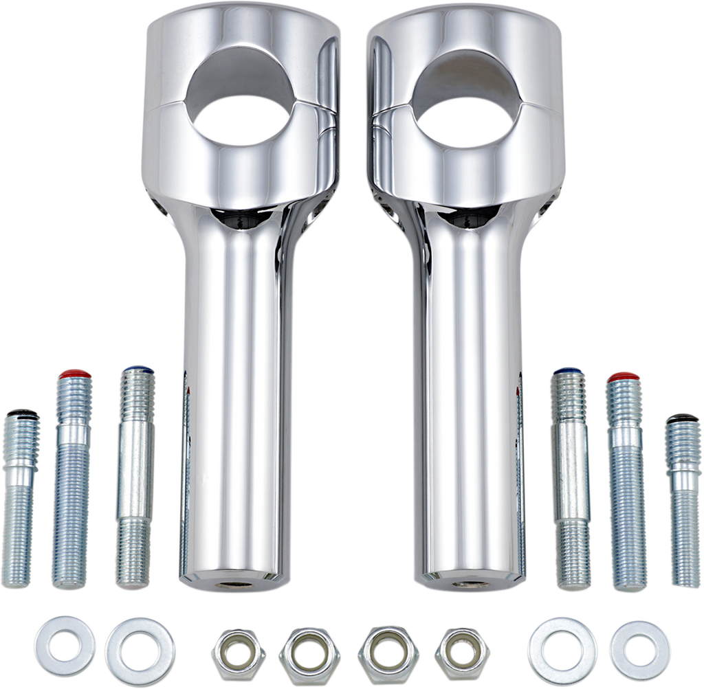 DRAG SPECIALTIES Chrome 6" Big Buffalo Risers Big Buffalo Handlebar Riser - Team Dream Rides