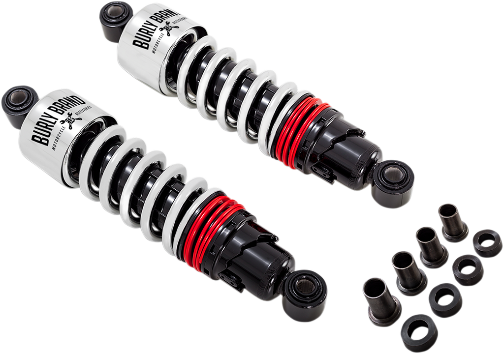 BURLY BRAND Slammer Plus Shocks - Chrome - FLH Slammer Plus Shocks - Team Dream Rides