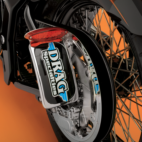 DRAG SPECIALTIES Taillight/License Plate Mount - Cat Eye -Red Lens - Clear LED Mini Led Cat Eye Taillight with License Plate Mount - Team Dream Rides