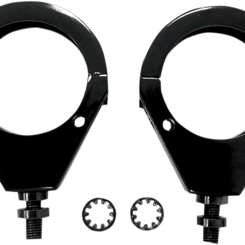 DRAG SPECIALTIES Turn Signal - Clamp - 49mm - Black Turn Signal Fork Clamps - Team Dream Rides