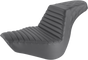 SADDLEMEN Step Up Seat - Lattice Stitched - Black - Softail Step Up Seat — Lattice Stitched - Team Dream Rides