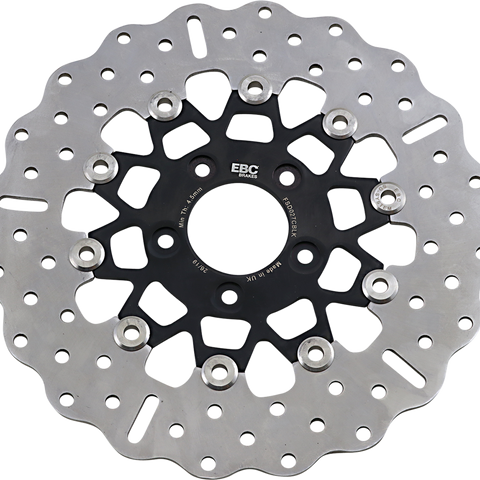 EBC Brake Rotor - Black Carrier - FSD027CBLK FSD Series Stainless Steel Front Brake Rotor for Big Twins - Team Dream Rides