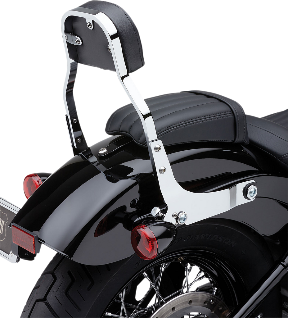COBRA Backrest Kit - 11" - Chrome - Dyna Detachable Backrest Kit - Team Dream Rides