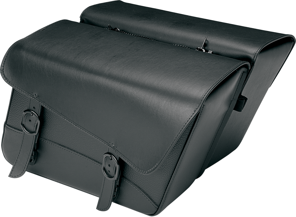 WILLIE & MAX LUGGAGE Compact Black Jack Saddlebag - Slant - Large Compact Black Jack Saddlebags - Team Dream Rides