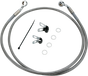 DRAG SPECIALTIES Brake Line - Front - +4" - Stainless Steel - XL Extended Length Stainless Steel Brake Line Kit - Team Dream Rides