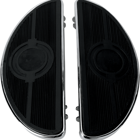 DRAG SPECIALTIES FOOT BRD MOON 80-17 RGD Vintage Half-moon Style Floorboards - Team Dream Rides