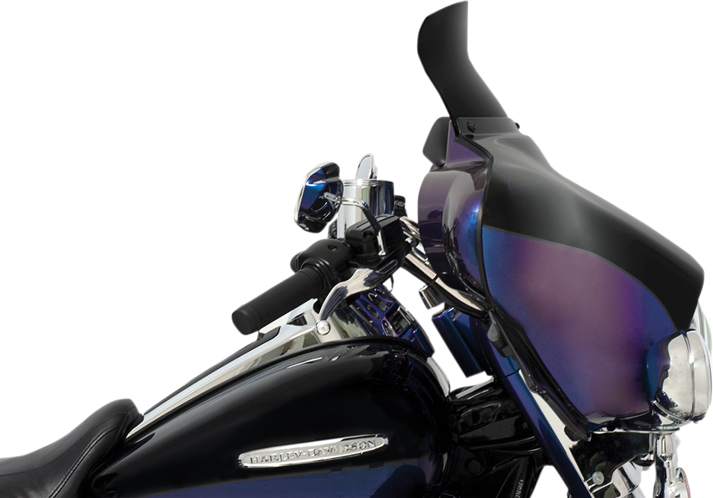 MEMPHIS SHADES HD Batwing Spoiler Shield - 6.5" - Dark Black Smoke Batwing Spoiler Windshield - Team Dream Rides