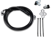 DRAG SPECIALTIES Brake Line - Front - Black - +4" - '99-'07 FXST Extended Length Black Vinyl Brake Line Kit - Team Dream Rides