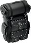 SADDLEMEN Sissy Bar Bag - Desperado EX2200S Sissy Bar Bag with Studded Roll Bag - Team Dream Rides