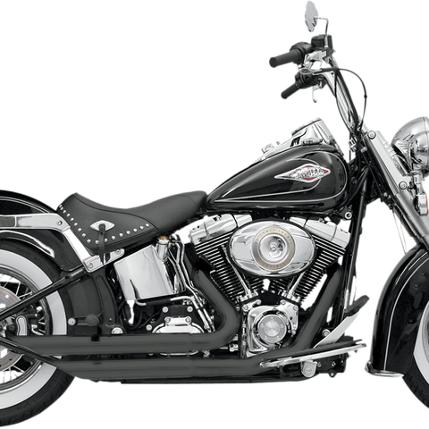 BASSANI XHAUST FireFlight Exhaust - Black - Softail FireFlight Series Exhaust System - Team Dream Rides