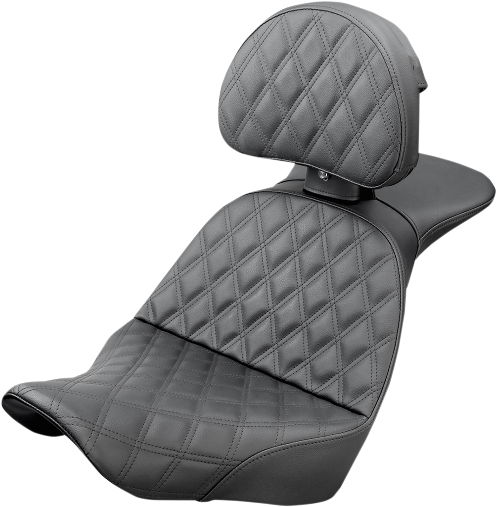 SADDLEMEN Explorer Seat - Lattice Stitched - Backrest Explorer LS  Seat - Team Dream Rides