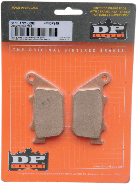 DP BRAKES Sintered Brake Pads - DP949 Sintered Metal Harley/Buell Brake Pads - Team Dream Rides