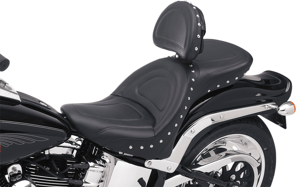 SADDLEMEN Explorer Special Seat - Softail Explorer Special Seat — Includes Backrest - Team Dream Rides