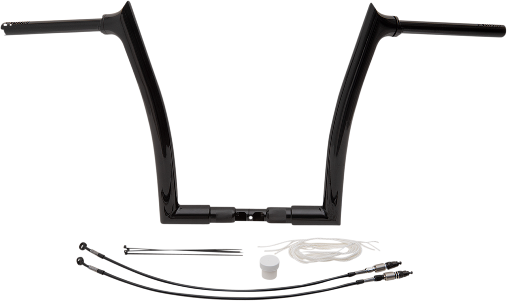 FAT BAGGERS INC. 14" Black 1-1/2" Pointed Top Handlebar Kit 1-1/2" EZ Install Pointed Top Handlebar Kit - Team Dream Rides